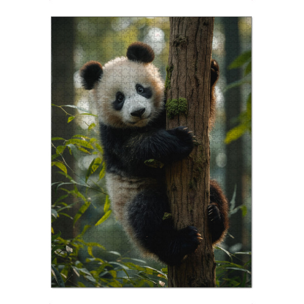 Puzzle Ravensburger "Panda auf dem Baum" artboxONE - Natur,Reise,Tiere - Panda,Bär,Natur,Wildnis,Baum,Wald,Jungle - Bild panda