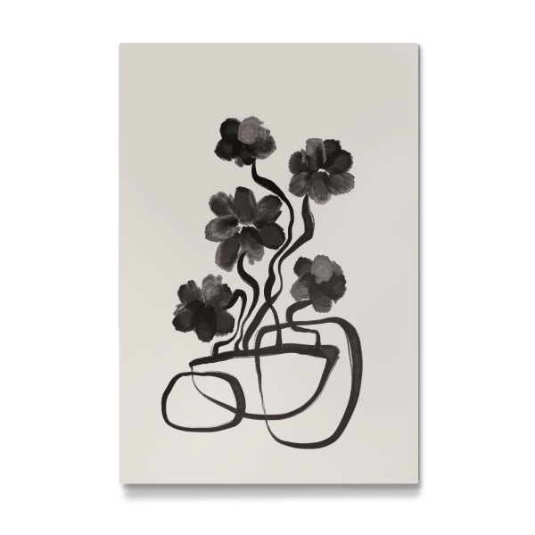 Galerie-Print "Graue Blumen" 30x20 cm artboxONE