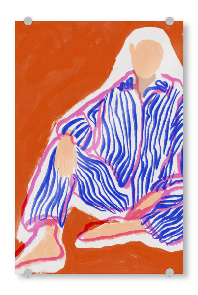 Acrylglasbild "Pyjama Liebe" artboxONE - Abstrakt,Menschen,Für Mama