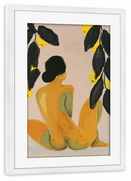 Poster mit Rahmen weiß "Natur Und Ich" artboxONE - Abstrakt,Menschen,Für Mama