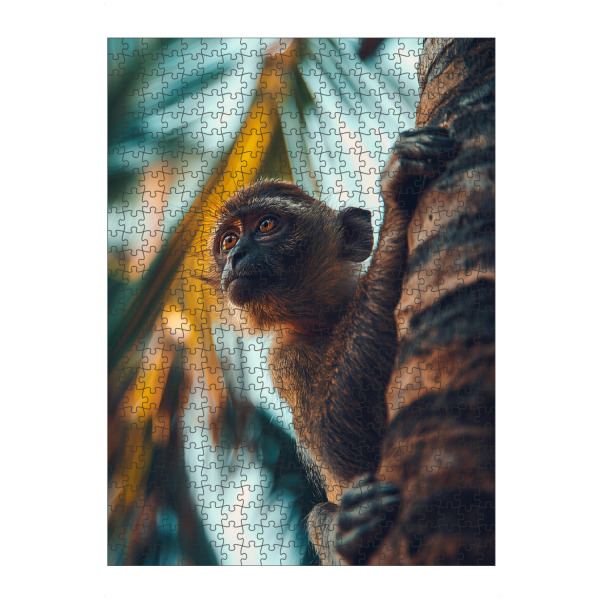 artboxONE Puzzle "Affe auf einer Palme" artboxONE - Natur,Reise,Tiere - Affe,Natur,Jungle,Reise,Tier,Klettern,Exotisch - Bild affe