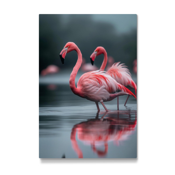 Galerie-Print "Flamingos laufen durchs Wasser" 30x20 cm artboxONE