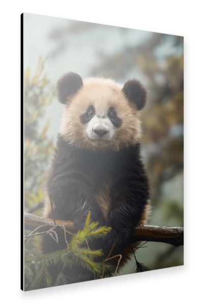 Alu-Dibond "Panda auf einem Ast" 75x50 cm artboxONE