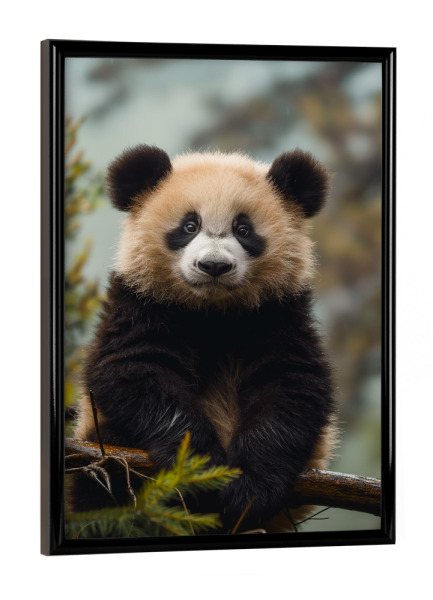 Poster mit schwarzem Rahmen "Panda auf einem Ast" artboxONE - Natur,Reise,Tiere - Bär,Panda,Natur,Tiere,Wald,Baum,Klettern,Exotisch