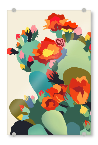 Acrylglasbild "How Cactus Got Its Groove Back" artboxONE - Natur,Floral