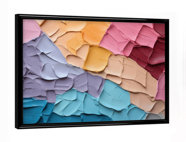 Poster mit schwarzem Rahmen "Farbige Felder" artboxONE - Abstrakt,Architektur,Geometrie