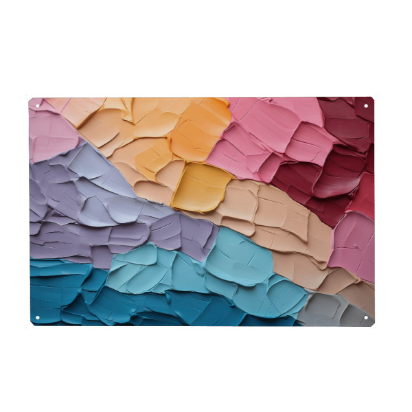 Holzbild "Farbige Felder" artboxONE - Abstrakt,Architektur,Geometrie