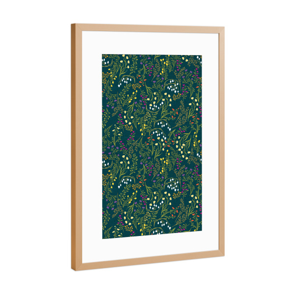 Poster mit Rahmen Kupfer "Cecilia Mok - Meadow Sea" artboxONE - Natur,Floral - Muster,Floral,Wiese,Botanik,Blume,Natur,Blüte