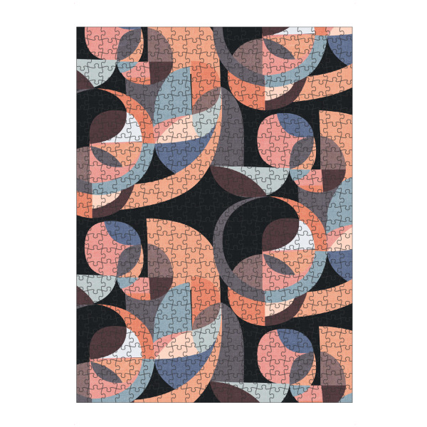 Puzzle Ravensburger "Cecilia Mok - Modern Circles" artboxONE - Abstrakt,Geometrie - Abstrakt,Modern,Form,Geometrie,Kreis,Lachs,Peach - Bild abstrakt