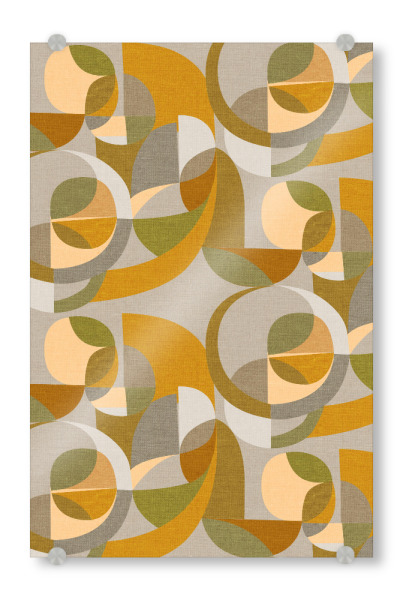 Acrylglasbild "Cecilia Mok - Golden Circles" artboxONE - Abstrakt,Geometrie - Abstrakt,Modern,Form,Geometrie,Kreis,Vintage,Retro