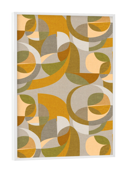 Poster mit weißem Rahmen "Cecilia Mok - Golden Circles" artboxONE - Abstrakt,Geometrie - Abstrakt,Modern,Form,Geometrie,Kreis,Vintage,Retro