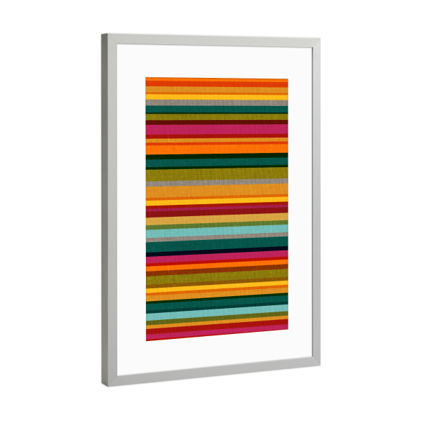 Poster mit Rahmen Silber "Cecilia Mok - Stripes" artboxONE - Abstrakt,Geometrie,Fashion