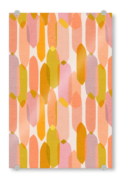 Acrylglasbild "Cecilia Mok - Droplets Ivory" artboxONE - Abstrakt,Geometrie - Abstrakt,Modern,Form,Geometrie,Kreis,Muster,Bunt,Farbenfroh,Maximalismus