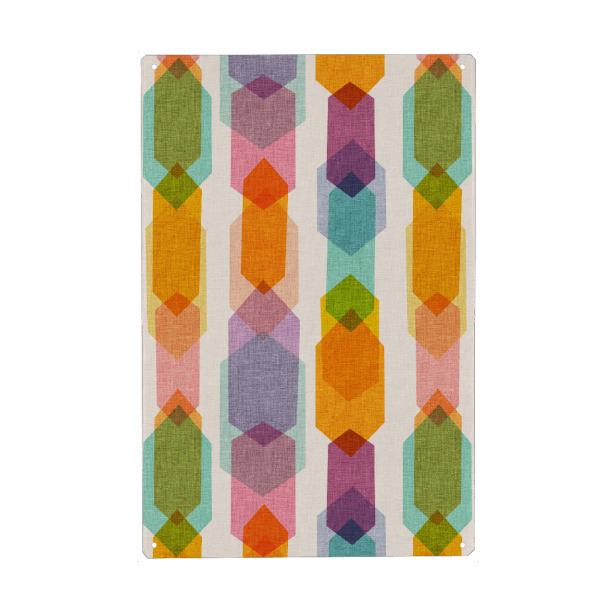 Holzbild "Cecilia Mok - Droplets Rainbow" artboxONE - Abstrakt,Geometrie - Abstrakt,Modern,Form,Geometrie,Kreis,Muster,Bunt,Farbenfroh,Maximalismus