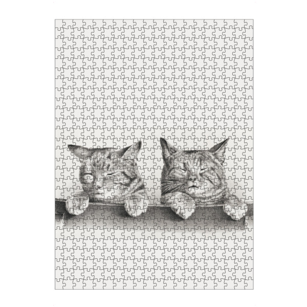 Puzzle Ravensburger "Two Cats Sleeping" artboxONE - Tiere - Cute cats,Cat,Cute,Kids room,For kids,Animal,Animals,Animal portrait - Bild cute cats