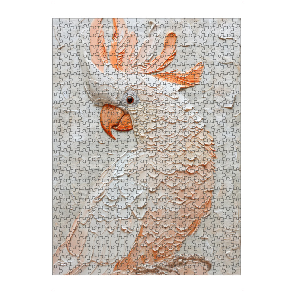 Puzzle Ravensburger "Pastell peach Kakadu" artboxONE - Natur,Tiere,Abstrakt