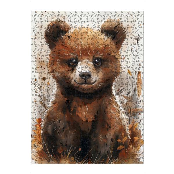 Puzzle Ravensburger "Baby Bear (matart)" artboxONE - Für Kinder,Tiere - Bear,Bears,Animal,Animals,Nature,Baby,Cute,Wild,Painting,Watercolor