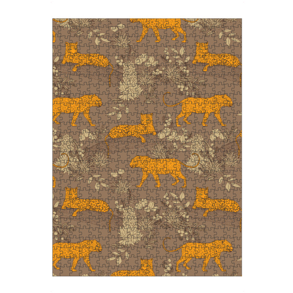 Puzzle Ravensburger "Cecilia Mok - Leoparden Bronze" artboxONE - Natur,Floral,Tiere