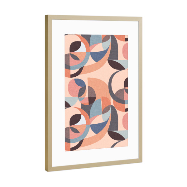 Poster mit Rahmen Gold "Cecilia Mok - Moderne Kreise" artboxONE - Abstrakt,Geometrie