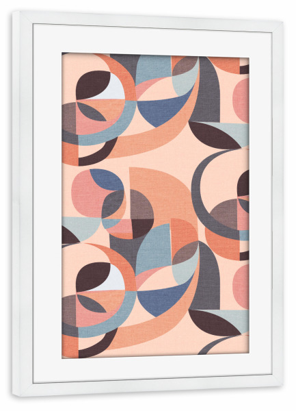 Poster mit Rahmen weiß "Cecilia Mok - Moderne Kreise" artboxONE - Abstrakt,Geometrie