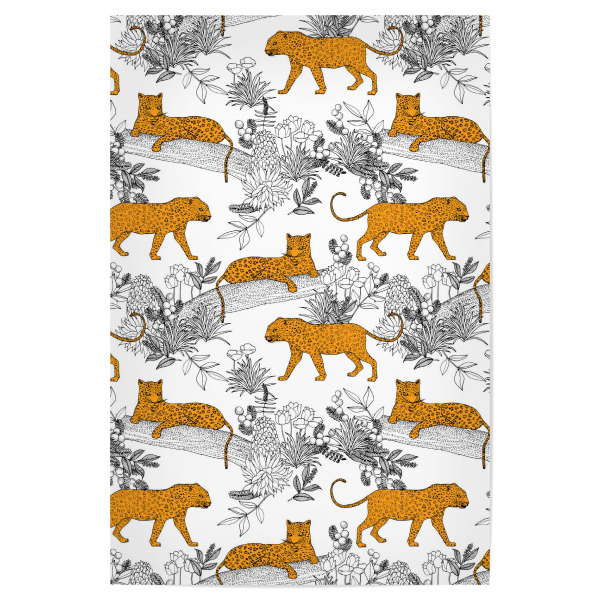 Poster "Cecilia Mok - Leoparden White" artboxONE - Natur,Floral,Tiere