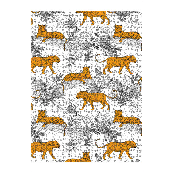 Puzzle Ravensburger "Cecilia Mok - Leoparden White" artboxONE - Natur,Floral,Tiere