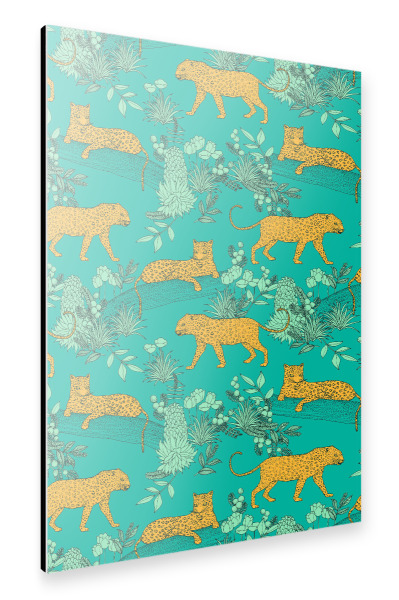 Alu-Dibond "Cecilia Mok - Leoparden Ocean" 30x20 cm artboxONE