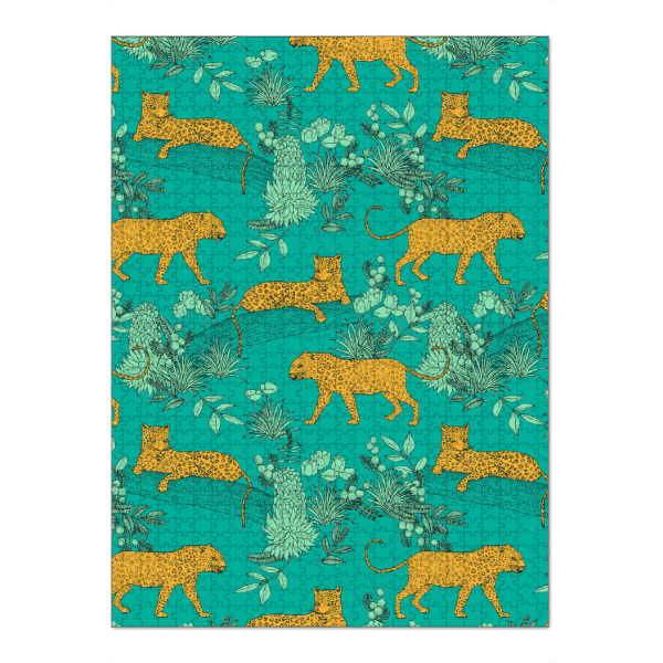Puzzle Ravensburger "Cecilia Mok - Leoparden Ocean" artboxONE - Natur,Floral,Tiere