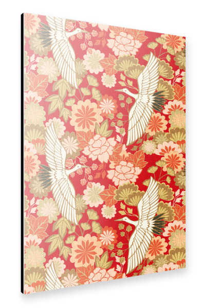 Alu-Dibond "Cecilia Mok - Kraniche Rot" 30x20 cm artboxONE