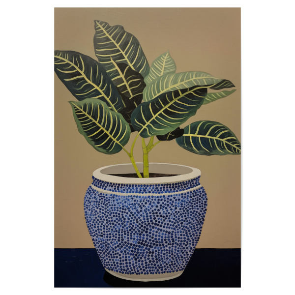 Poster "Blauer Blumentopf" artboxONE - Natur,Floral