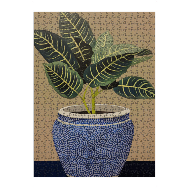 artboxONE Puzzle "Blauer Blumentopf" artboxONE - Natur,Floral