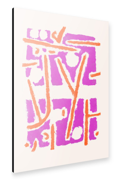 Alu-Dibond "Paul Klee - Ohne Titel pink" 30x20 cm artboxONE