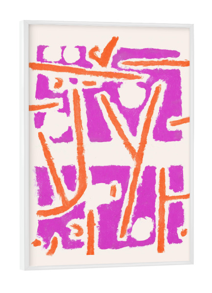 Poster mit weißem Rahmen "Paul Klee - Ohne Titel pink" artboxONE - Abstrakt,Für Mama