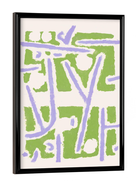 Poster mit schwarzem Rahmen "Paul Klee - Ohne Titel grün" artboxONE - Abstrakt
