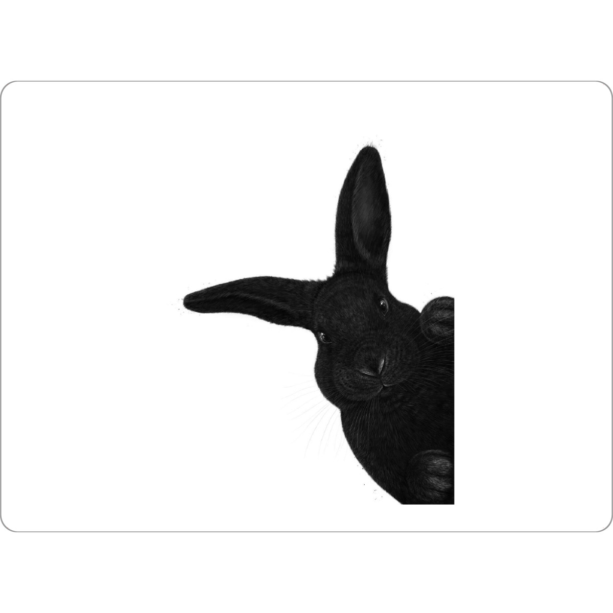 Tischset "Schwarzer Hase" artboxONE - Natur,Für Kinder,Tiere,Für Mama,Lustig