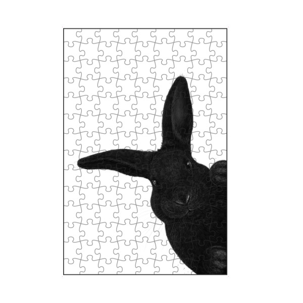 artboxONE Puzzle "Schwarzer Hase" artboxONE - Natur,Für Kinder,Tiere,Für Mama,Lustig