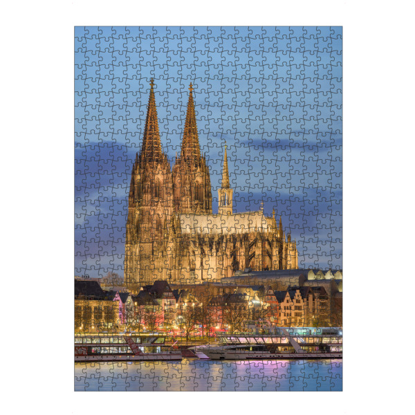 Puzzle Ravensburger "Kölner Dom am Abend" artboxONE - Städte / Köln,Reise,Architektur