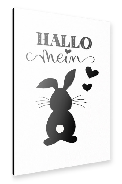 Alu-Dibond "Hallo, mein Hase" 30x20 cm artboxONE