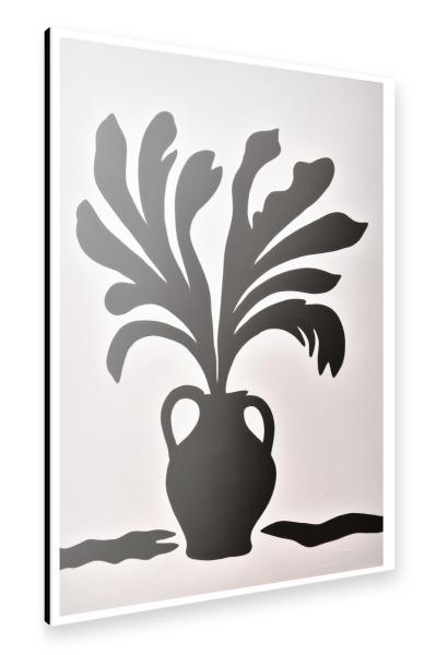 Alu-Dibond "Schwarzes Blättermotiv" 30x20 cm artboxONE
