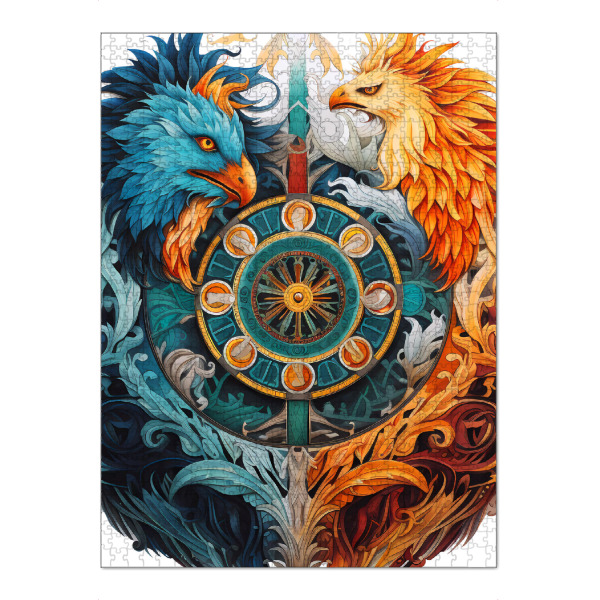 Puzzle Ravensburger "Mandala - Mystisch - Selene" artboxONE - Tiere,Abstrakt,Fiktion