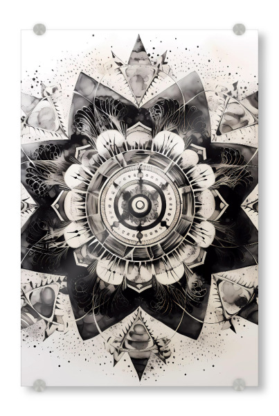 Acrylglasbild "Mandala-Tinte" artboxONE - Abstrakt