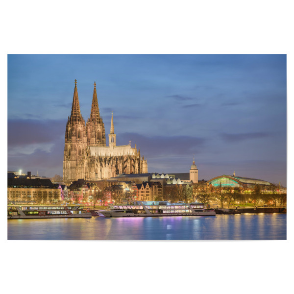Poster 30x20 cm "Kölner Dom und Hauptbahnhof" artboxONE - Städte / Köln,Reise,Architektur
