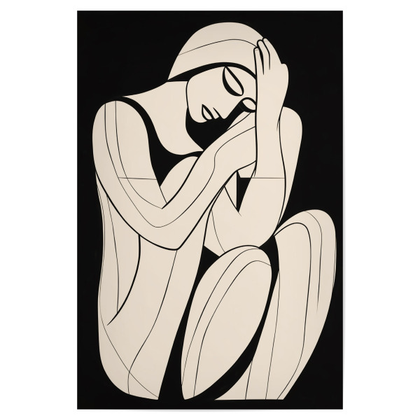 Poster 30x20 cm "Körper Strichzeichnung" artboxONE - Abstrakt,Menschen