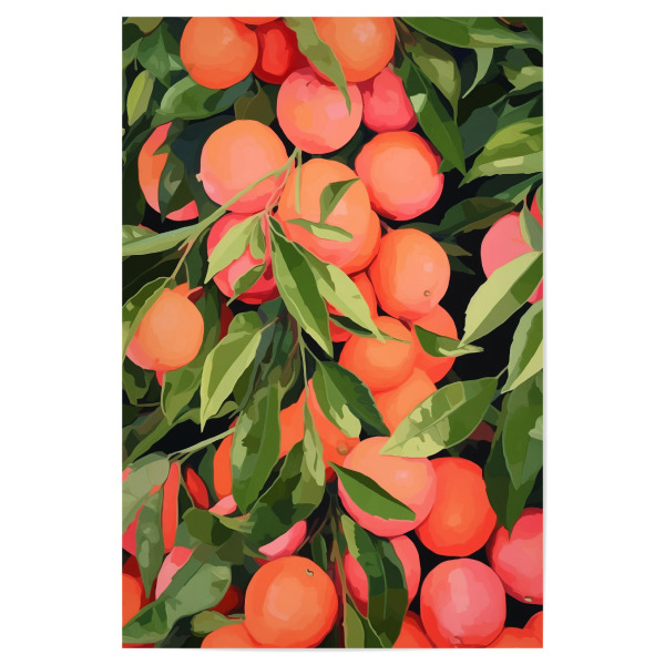 Poster 30x20 cm "Orangen Liebe" artboxONE - Natur,Floral,Essen & Trinken