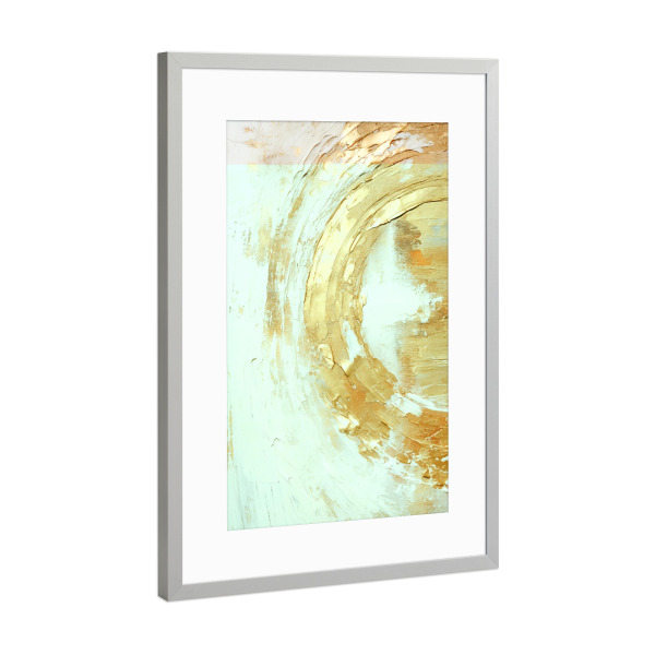 Poster mit Rahmen Silber "KUNST Glühende Hitze" artboxONE - Abstrakt,Geometrie