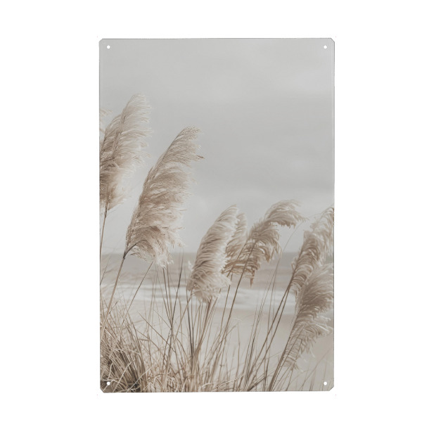 Holzbild "Pampasgras am Strand" artboxONE - Natur,Reise / Strand und Meer