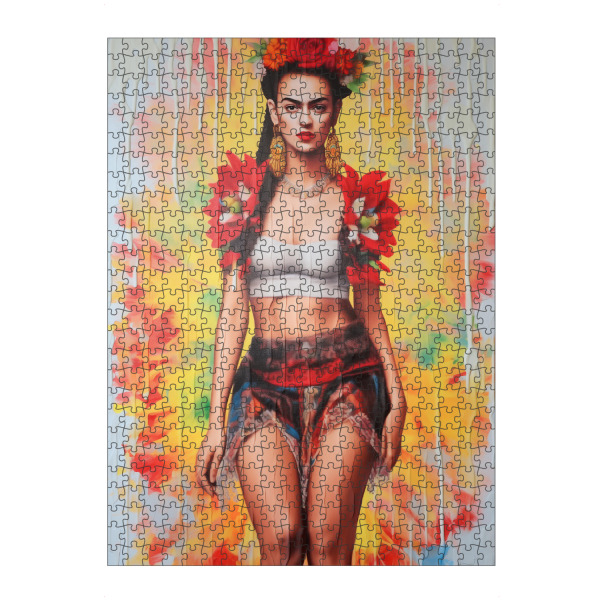 artboxONE Puzzle "Frida popkultur" artboxONE - Floral,Abstrakt,Menschen