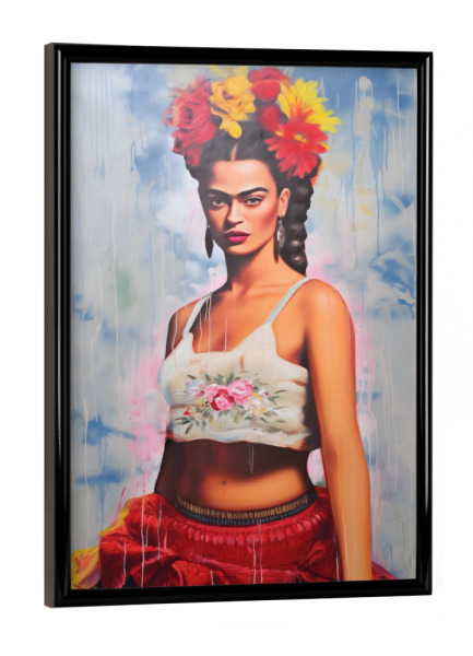 Poster mit schwarzem Rahmen "Crazy Frida" artboxONE - Abstrakt,Menschen,Fashion