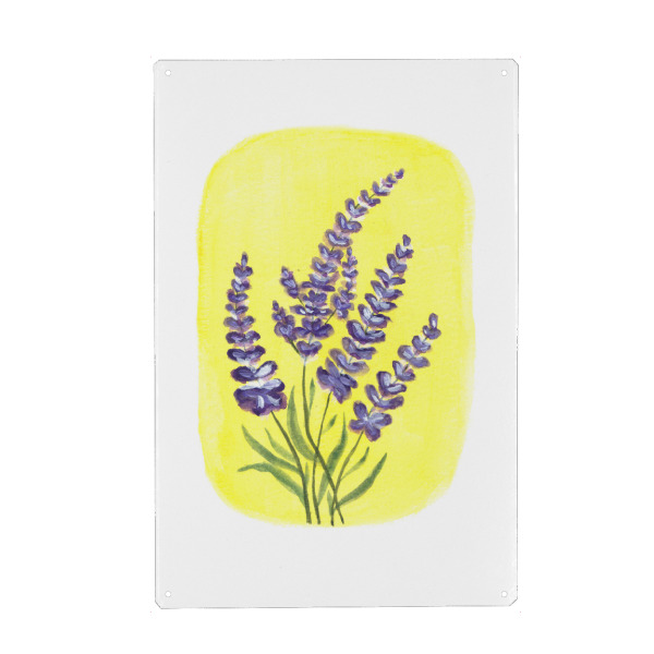 Metall Poster "Lavendelzweige" artboxONE - Natur,Floral - Lavendel,Zweig,Blumen,Blumen - Blechschild
