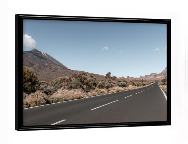 Poster mit schwarzem Rahmen "Endlos Straße" artboxONE - Natur,Reise,Reise / Länder